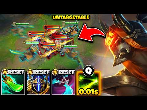 Thumbnail for Master Yi but I'm permanently untargetable with this build (SPAM Q EVERY 0.01 SECONDS)