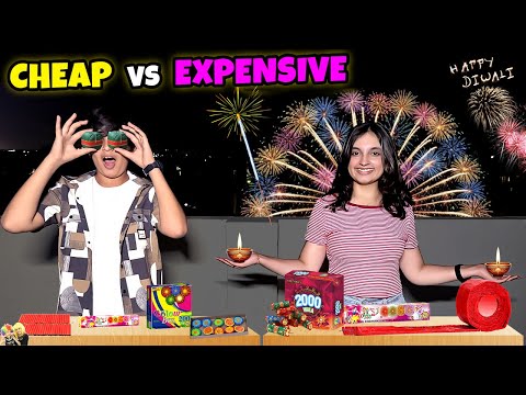 Thumbnail for CHEAP VS EXPENSIVE | Diwali Crackers Collection | Diwali Celebration | Aayu and Pihu Show
