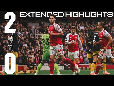 Thumbnail for GOALS FROM RICE AND SAKA ⏱️ | EXTENDED HIGHLIGHTS | Arsenal vs West Ham United | Premier League