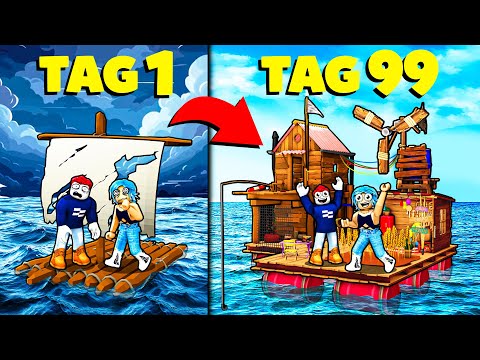 Thumbnail for 24 ÜBERLEBEN auf einem Floß und Geheimer Insel in Roblox