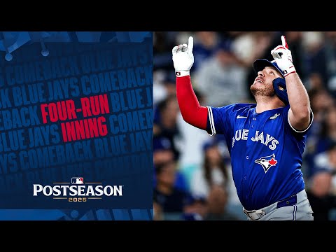 Thumbnail for Blue Jays STORM back! Toronto strikes for 4 runs in the 4th to take a lead in World Series Game 3! 🔥