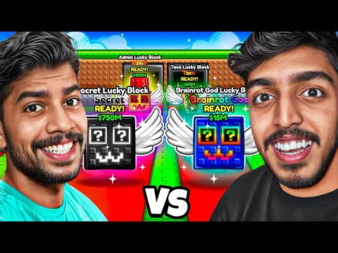 Thumbnail for Los SECRET Lucky Block Race In Steal A Brainrot..with NoobMaster