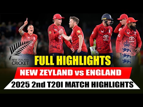 Thumbnail for ENGLAND VS NEW ZEALAND 2nd T20I FULL HIGHLIGHTS 2025 New Zealand vs England | ENG vs NZ