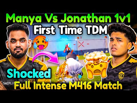 Thumbnail for Jonathan Vs Manya First Time 1v1 TDM🤯🔥Full Intense M416 Match🥵 Manya Shocked By Jonathan