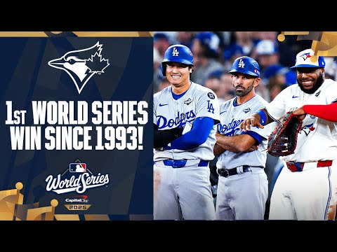 Thumbnail for FINAL 3 OUTS: Blue Jays win World Series Game 1 in a BLOWOUT! (1st WS win since 1993 🇨🇦)