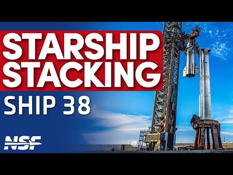 Thumbnail for SpaceX Rolls and Stacks Starship 38 for Launch