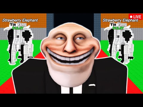 Thumbnail for 🔴LIVE ROBLOX! SPAWNING STRAWBERRY ELEPHANT IN STEAL A BRAINROT WITH MAX LUCK #roblox #shorts