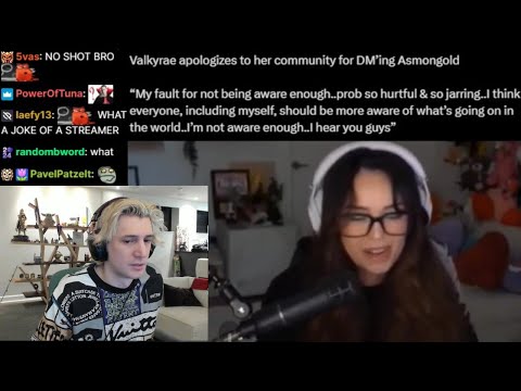 Thumbnail for xQc Reacts to Valkyrae Apologizing to her Community for DM'ing Asmongold