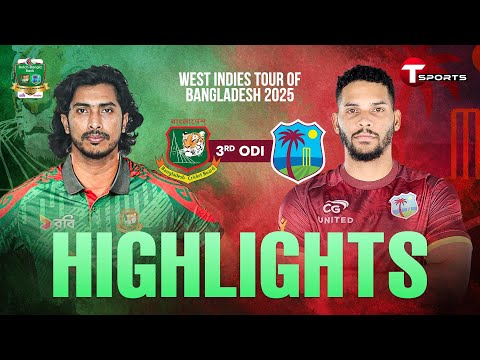 Thumbnail for HIGHLIGHTS | Bangladesh vs West Indies, 3rd ODI | West Indies tour of Bangladesh, 2025 | T Sports