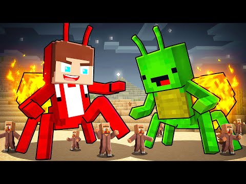 Thumbnail for JJ and Mikey Became MEGA ELEMENTAL ANTS - Maizen Minecraft Animation