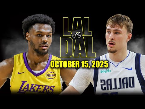 Thumbnail for Los Angeles Lakers vs Dallas Mavericks Full Game Highlights - October 15, 2025 | NBA Preseason