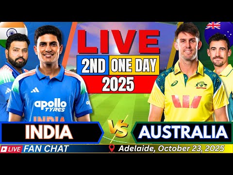 Thumbnail for 🔴 LIVE: INDIA vs AUSTRALIA 2nd ODI LIVE | IND vs AUS Live Match Today | Live score & Commentary