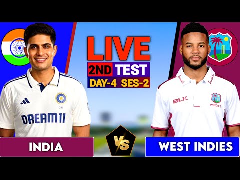 Thumbnail for IND vs WI, 2nd Test Day -4 | Live Cricket Score & Commentary, India vs West Indies series 2025