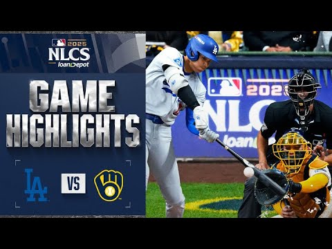 Thumbnail for Dodgers vs. Brewers NLCS Game 2 Highlights (10/14/25) | MLB Highlights