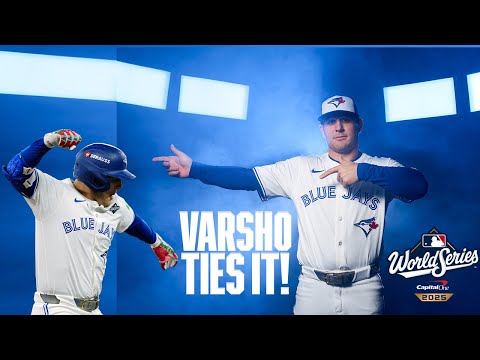 Thumbnail for Daulton Varsho hits a GAME-TYING home run for the Blue Jays in Game 1 of the 2025 World Series! 💪