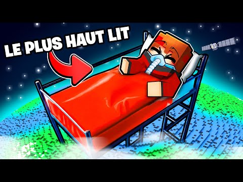Thumbnail for Une NUIT dans le LIT le Plus Haut du MONDE sur Minecraft !