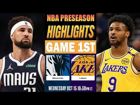 Thumbnail for Los Angeles Lakers Vs Dallas Mavericks Game 1st Highlights Oct 15 , 2025 | NBA  Season 2025