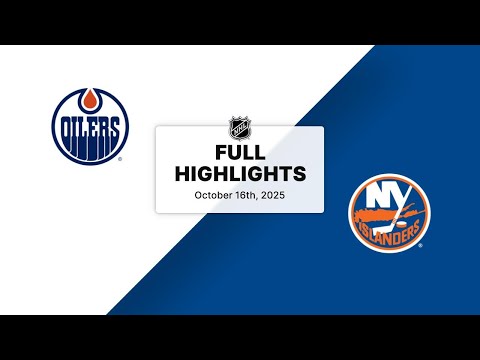 Thumbnail for NHL Highlights | Oilers vs. Islanders | October 16, 2025