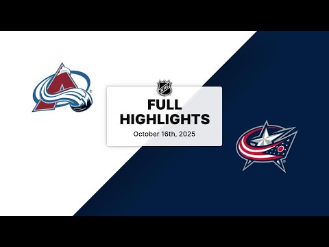Thumbnail for NHL Highlights | Avalanche vs. Blue Jackets | October 16, 2025