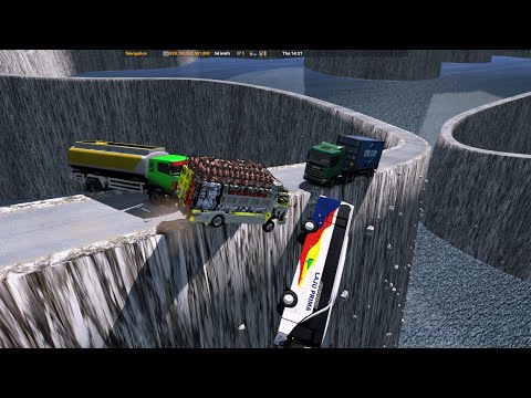 Thumbnail for trucks loading palm oil via the most dangerous roads