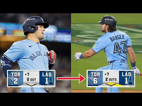 Thumbnail for TORONTO TACKS ON! The Blue Jays score FOUR runs in the 7th inning of World Series Game 4! 🔥