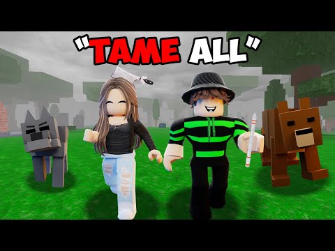 Thumbnail for Taming Every Animal With My GIRLFRIEND In 99 Nights In The Forest!