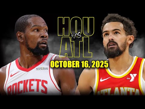 Thumbnail for Houston Rockets vs Atlanta Hawks Full Game Highlights - October 16, 2025 | NBA Preseason