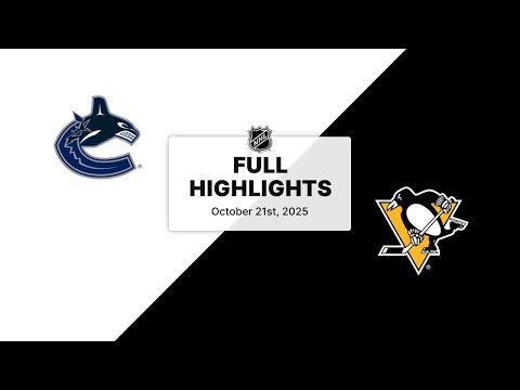 Thumbnail for NHL Highlights | Canucks vs. Penguins | October 21, 2025