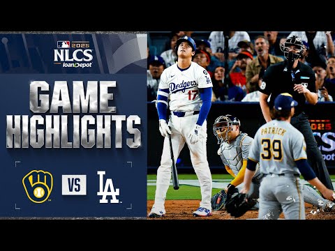 Thumbnail for Brewers vs. Dodgers NLCS Game 4 Highlights (10/17/25) | MLB Highlights