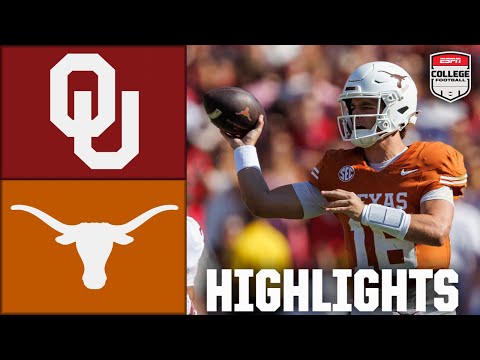 Thumbnail for Red River Rivalry 😤 Oklahoma Sooners vs. Texas Longhorns | Full Game Highlights | ESPN CFB