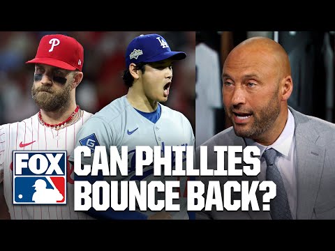 Thumbnail for 'Now the pressure is on the Phillies' — Derek Jeter after the Dodgers take Game 1