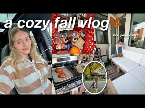 Thumbnail for a few days in my life 🍂 new patio setup, roasting pumpkins, dealership
