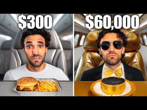 Thumbnail for I Flew FIRST CLASS for $300, $3,000, $30,000 & $60,000!