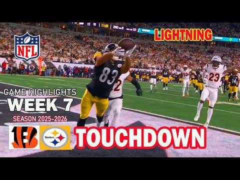 Thumbnail for Pittsburgh Steelers vs Cincinnati Bengals GAME Highlights WEEK 7 |2025 NFL Highlights