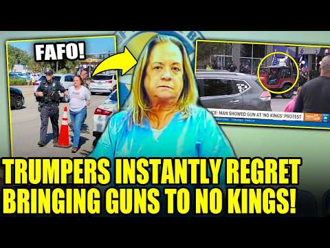 Thumbnail for WATCH: Trump Fan WAVES GUN At No Kings Protest, BIG MISTAKE 🚨