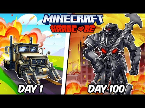 Thumbnail for I Survived 100 Days as MEGATRON in Hardcore Minecraft!