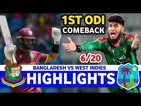 Thumbnail for Bangladesh Vs West Indies 1st Odi Match Highlights 2025 | BAN VS WI Highlights 