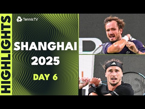 Thumbnail for Zverev Headlines; Medvedev Faces Fokina, Musetti Also In Action | Shanghai 2025 Day 6 Highlights
