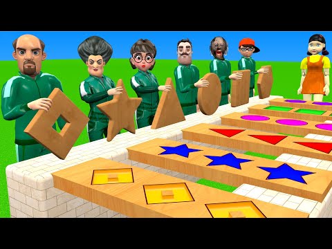Thumbnail for Scary Teacher 3D vs Squid Game Buzz Wire Loop 5 Times Challenge Flying Eggs Miss T vs Granny Loser