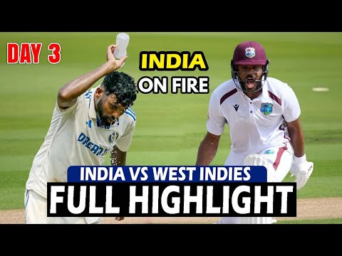 Thumbnail for INDIA VS WEST INDIES FULL HIGHLIGHTS 2ND TEST MATCH 2025 DAY 3 | IND VS WI