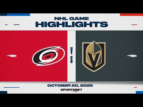 Thumbnail for NHL Highlights | Hurricanes vs. Golden Knights - October 20, 2025