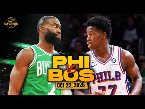 Thumbnail for Boston Celtics vs Philadelphia 76ers Full Game Highlights | Oct 22, 2025 | FreeDawkins