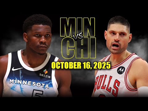 Thumbnail for Minnesota Timberwolves vs Chicago Bulls Full Game Highlights - October 16, 2025 | NBA Preseason