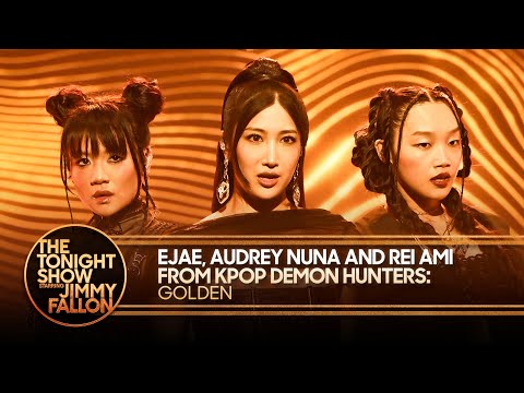 Thumbnail for EJAE, Audrey Nuna and Rei Ami from KPop Demon Hunters: Golden | The Tonight Show