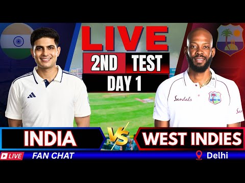 Thumbnail for 🔴 LIVE: INDIA vs WEST INDIES 2nd TEST, Live Cricket Score & Commentary | IND vs WI Test 2025 | Day 1