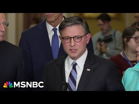 Thumbnail for Speaker Johnson pressed on not swearing in Democrat