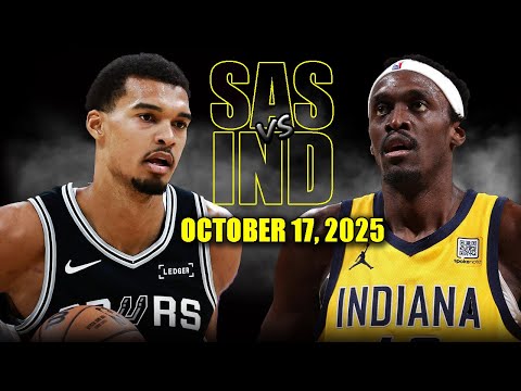 Thumbnail for San Antonio Spurs vs Indiana Pacers Full Game Highlights - October 17, 2025 | NBA Preseason