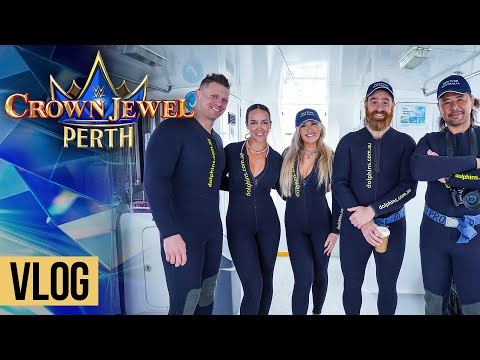 Thumbnail for WWE Superstars swim with dolphins in Western Australia: Crown Jewel 2025 vlog