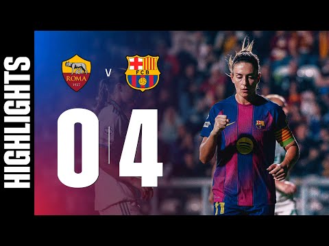 Thumbnail for HIGHLIGHTS | ROMA 0 vs 4 FC BARCELONA | UEFA WOMEN'S CHAMPIONS LEAGUE 🔵🔴
