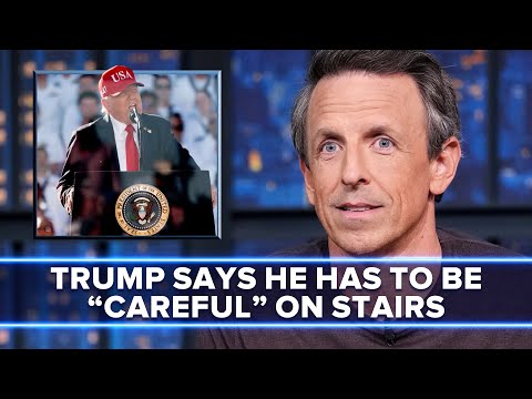 Thumbnail for Trump Says He Will "Probably" Fall Down Stairs One Day During Navy Anniversary Speech